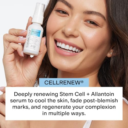 Clearstem - Cellre - Collagen Stem Cell Serum - Acne + Youthful Skin Face Serum - Hyaluronic Acid Reishi Aloe Vera - Facial Skin Care Products - Gluten  Cruelty  - 1 Fl Oz / 29Ml