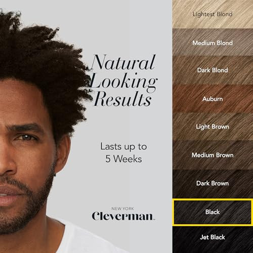 Cleverman 2 Pack - Black Hair & Beard Dye For Black Men X2 + 1  Sensitive Face & Beard Scrub