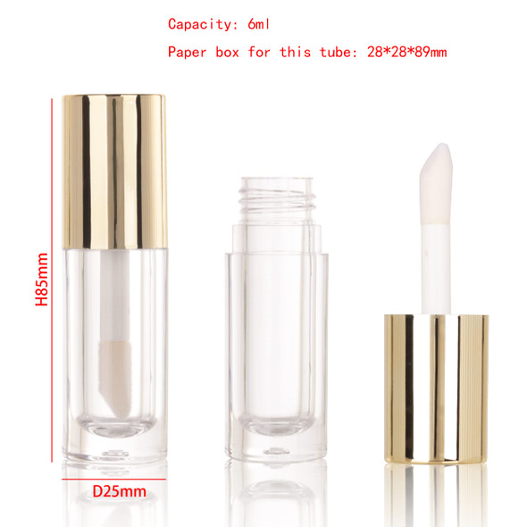 Cosidea 14Pcs Empty 6Ml Big Brush Lip Gloss Tubes For Diy Lip Glosswhite Lipgloss Containers