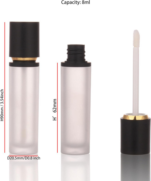 Cosidea 30Pcs Empty Gradient Pink Lip Gloss Tubes 8Ml Lipgloss Tube With Wand Applicator For Lip Oil Tint Bottles Container (Pink 30 Pcs)