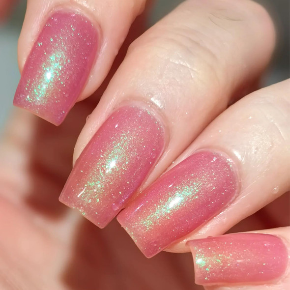 Cosmoo Nude Nail Polish 12Ml Transparent Peach Pink Quick Dry Nail Lacquer Jelly Nail Art Varnish-12Ml