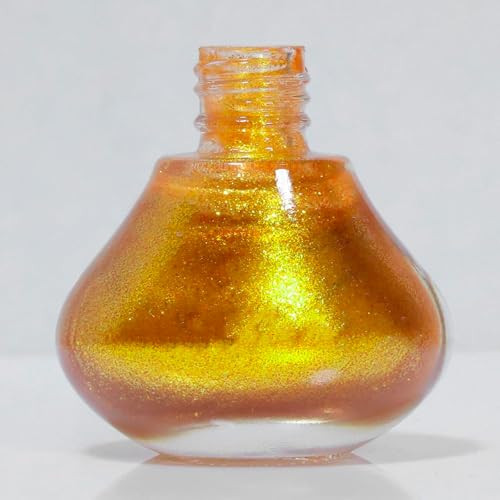 Cosmoo 12Ml Gold Nail Polish Golden Quick Dry Nail Lacquer For Nail Art Varnish 0.41 Fl Oz