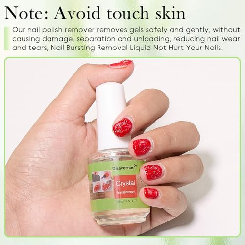 Cosmoo Gel Polish Remover For Gel Nailsprofessional Strength Fast-Acting 2-3 Minute Soak Off Magic Nail Gel Removernot Hurt Your Nails Each 0.5Oz