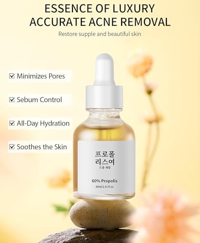 Cosmoo Propolis And Niacinamide Hydrating Facial Soothing Moisturizer Glow Boosting Serum For Face For Acne-Prone&Sensitive Skin Minimize Breakouts Korean Skincare 30Ml 1 Fl.Oz