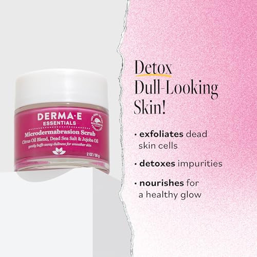 Derma E Microdermabrasion Scrub With Dead Sea Salt & Citrus Essential Oils Ãƒ¢Ã¢Š¬Ã¢‚¬Å“ Facial Exfoliating Scrub Smooths Revitalizes And Res Ãƒ¢Ã¢Š¬Ã¢‚¬Å“ Ideal For Scars And Wrinkles 2Oz