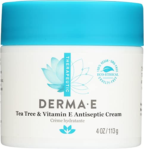 Derma E Tea Tree And Vitamin E Antiseptic Cream Dermatologist Tested 4 Ounce (Pack Of 1)