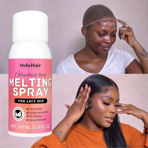 Dolahair Lace Melting Spray For Glueless Wig Hair Adhesive - Transparent Low Viscosity Resin Bonding Spray For Wigs & Lace - 3.4 Fl Oz