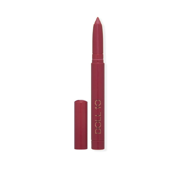 Doll 10 Doll Pro Infinite Wear Lip Serum Ãƒ¢Ã¢Š¬Ã¢‚¬Å“ Hydrating Longwear Smudge-Proof Glossy Tinted Lip Makeup Pencil (Buff Babe)