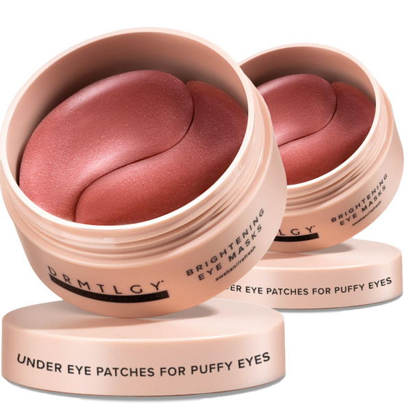 Drmtlgy Brightening Eye Masks (30 Pairs) - Caffeine Eye Masks For Dark Circles And Puffiness With Hyaluronic Acid Eye Patches For Puffy Eyes