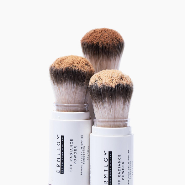 Drmtlgy Spf Radiance Powder Medium/Tan Ãƒ¢Ã¢Š¬Ã¢‚¬Å“ Mineral Sunscreen Spf 30 Oil-Absorbing Sheer Tinted Setting Powder Broad-Spectrum Uv Protection Vegan Non-Nano 6.5G