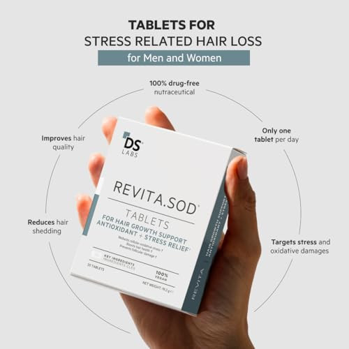 Ds Laboratories Revita.Sod Hair Support Tablets - Daily Hair Wellness Supplement With Superoxide Dismutase Zinc & Ashwagandha For Men & Women 30 Tablets