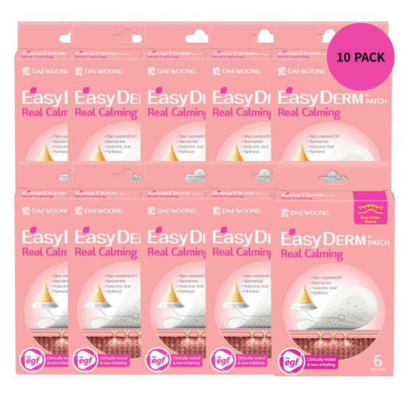 Dweasyderm Easyderm Real Calming Patch Microdart Pimple Patches Clear Nano Micropoint  Niacinamide Hyaluronic Acid Egf Acne Dark Spot Care K-Beauty  12 Counts
