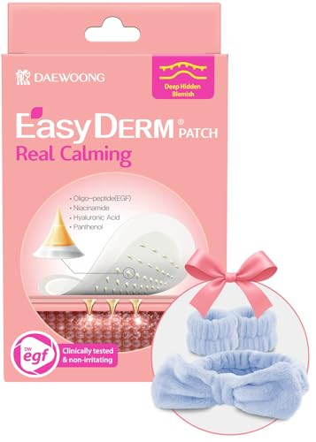 Dweasyderm Easyderm Real Calming Pimple Patches(6 Count) And  Hairband Included - Micro Point Length : 285Ãƒå½Ã‚¼M