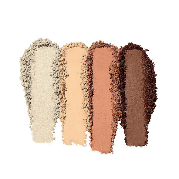 E.L.F. Contour Palette 4 Shades Customizable Easy To Apply Sculpts Shades Brightens Light/Medium Infused With Vitamin E All-Day Wear 0.56 Oz