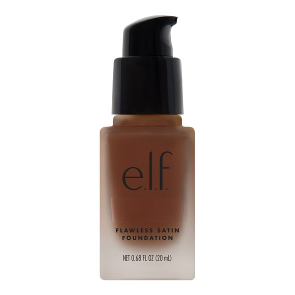 E.L.F. Flawless Satin Foundation Lightweight & Medium Coverage Semi-Matte Finish Vegan & Cruelty- Honey 0.68 Fl Oz (20Ml)