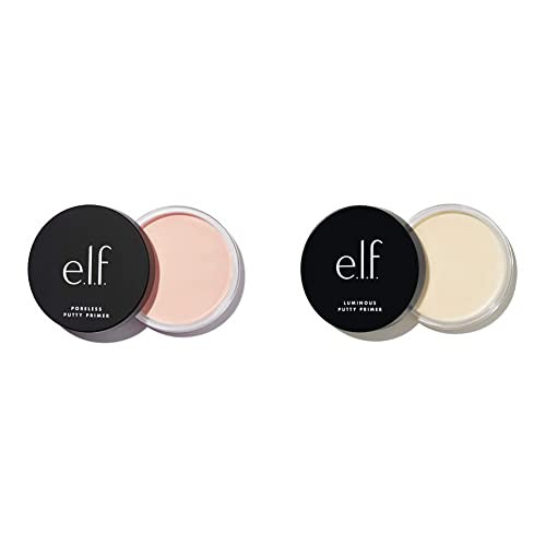 E.L.F. Poreless Putty Primer Silky Skin-Perfecting Lightweight Long Lasting Smooths Hydrates And E.L.F Luminous Putty Primer Skin Perfecting Lightweight Silky Long Lasting Hydrates