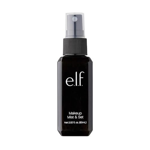 E.L.F. Makeup Mist & Set - Small Lightweight Long Lasting All-Day Wear Revitalizes Refreshes Hydrates Soothes Infused With Aloe Green Tea And Cucumber 2.02 Fl Oz
