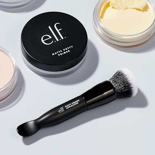 E.L.F. Putty Primer Brush & Applicator Dual-Ended Makeup Tool For Applying E.L.F. Putty Products Made With Synthetic Bristles Vegan & Cruelty-