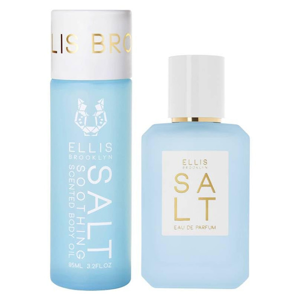 Ellis Brooklyn Salt Eau De Parfum & Body Oil Bundle - Clean Perfume & Scented Body Oils For Women Ylang Ylang Amber & Sandalwood