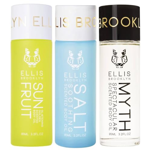 Ellis Brooklyn Salt Myth & Sun Fruit Body Oil - Scented Body Oils For Women Body Oil Perfume For Women