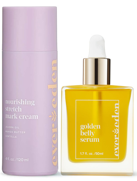 Evereden Golden Belly Serum 1.7 Fl Oz.  Clean & Vegan Women'S Belly Oil For Pregnancy And Postpartum  Clean Maternity Skincare  Non-Toxic Stretch Mark Oil