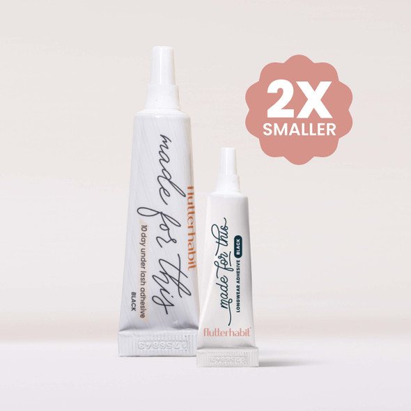 Flutterhabit Made For This Adhesive (3Ml) Mini Lash Glue For Eyelash Extensions All Day Hold For Lash Clusters Long-Lasting All-In-One Glue For Effortless Application And Secure Wear