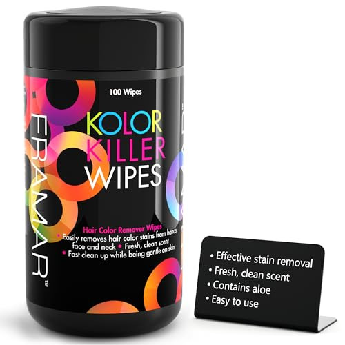 Framar Kolor Killer Wipes Ãƒ¢Ã¢Š¬Ã¢‚¬Å“ Hair Dye Remover For Skin Hair Color Remover For Dyed Hair Gentle On Skin Pleasant Scent Ãƒ¢Ã¢Š¬Ã¢‚¬Å“ Wipes Dispenser Of 100