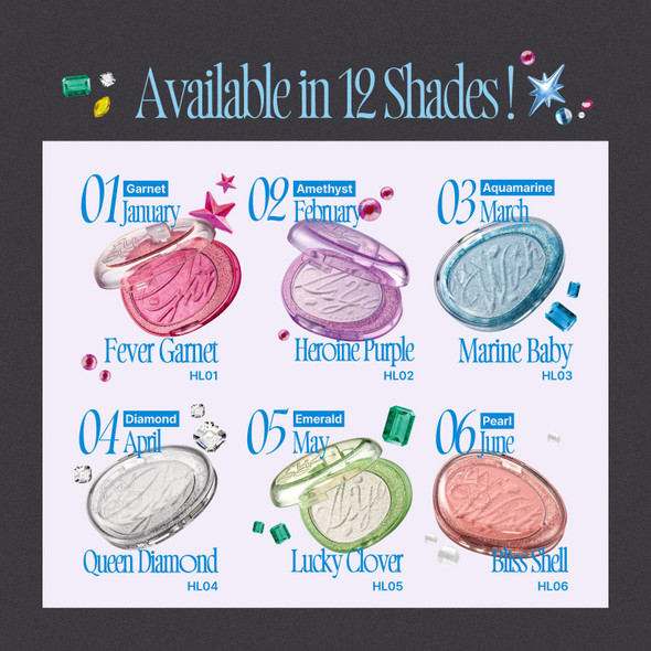 Fwee Glitz Stone Highlighter  12 Vibrant Photogenic Shades Long-Lasting Glow Daily Shimmer To Bold Glitter Inspired By Birthstones Ãƒ¢Ã¢Š¬Ã¢‚¬Å“ Ruby Reborn  6.0G