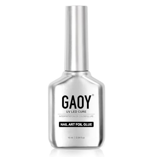 Gaoy 16Ml Nail Foil Glue High Adhesion Foil Transfer Gel For Nail Art Stickers Soak Off Uv Light Cure Gel Nail Polish
