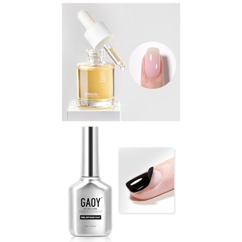 Gaoy Peel Off Gel Base Coat For Gel Nail Polish And 20Ml Cuticle Care Strengthener Oil