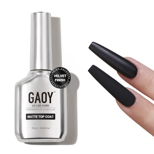 Gaoy Matte Gel Top Coat For Gel Nail Polish 16Ml Velvet Matte Finish For Long Lasting Uv Light Cure Nail Art Diy