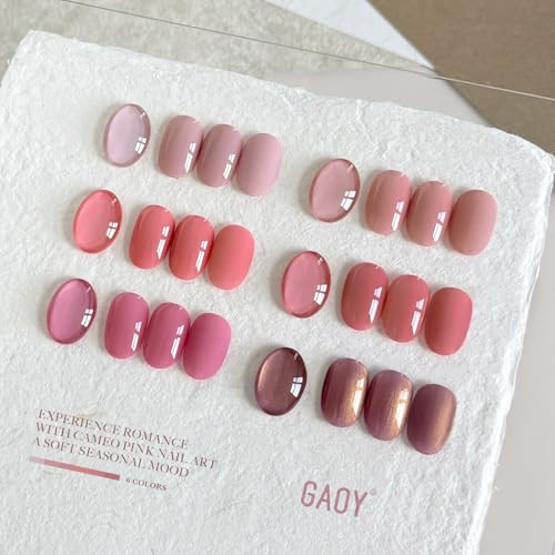 Gaoy Hazelnut Chocolate Gel Nail Polish 6 Colors Brown Nail Polish Set Soak Off Uv Cure Gel For Diy Manicure At Home And Salon