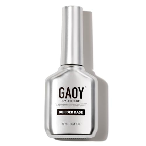 Gaoy 16Ml Clear Builder Base For Gel Polish Rubber Base Gel Nail Strengthener For Natural Nails Long Lasting Uv Light Cure