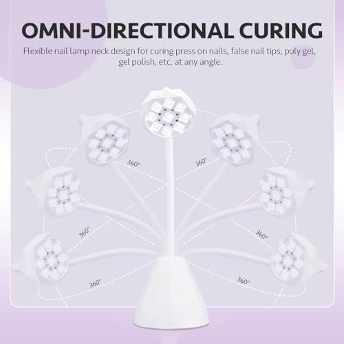 Gaoy Omin-Cure Nail Lamp Rechargeable Uv Light For Gel Nails Cordless Salon Manicure And Diy At Home