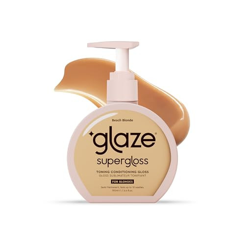 Glaze Supergloss Color Conditioning Gloss With Dispensing Pump Ãƒ¢Ã¢Š¬Ã¢‚¬Å“ Hydrating Semi-Permanent Color Hair Gloss & Shine Boost Ãƒ¢Ã¢Š¬Ã¢‚¬Å“ For Medium To Dark Blonde Hair Ãƒ¢Ã¢Š¬Ã¢‚¬Å“ 6.4 Fl Oz - Warm Blonde