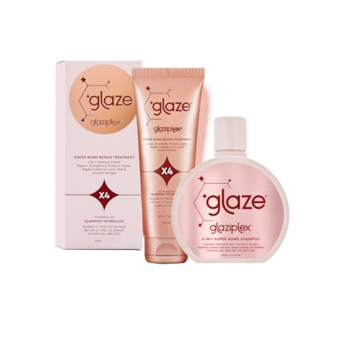 Glaze Bond Building Shampoo + Conditioning Treatment Mask Duo - Cleanse Strengthenrepair & Boosts Shine