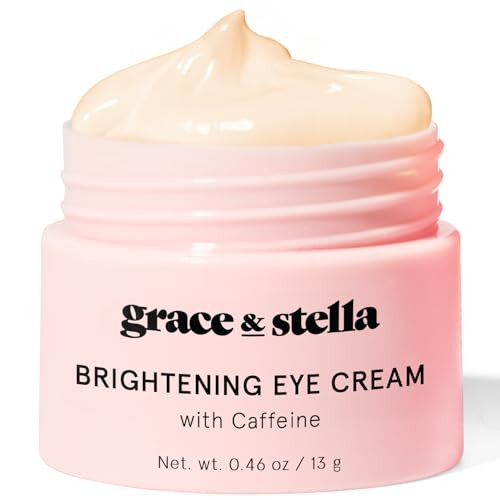 Grace & Stella Under Eye Cream For Dark Circles - Caffeine Eye Cream Anti Aging For Wrinkles - For Undereyes Brightening Puffiness Wrinkles And Bags - Made In Usa Vegan (0.46 Oz/13 G)