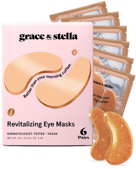 Grace & Stella Retinol Under Eye Patches For Puffy Eyes And Dark Circles Restoring Gel Under Eye Masks With Hyaluronic Acid - Vegan Cruelty- Skincare - Christmas S For Women (Purple 6 Pairs)