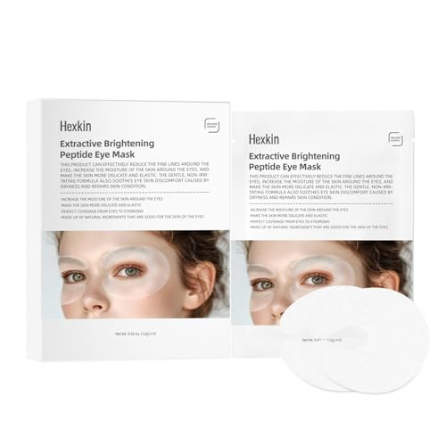 Hexkin Eye Patches For Puffy Eyes And Dark Circles Ãƒ¢Ã¢Š¬Ã¢‚¬Å“ Firming Collagen Eye Mask For Women Under Eye Serum With Centella & Glutathione Korean Skincare U-Shape Design 10 Pairs