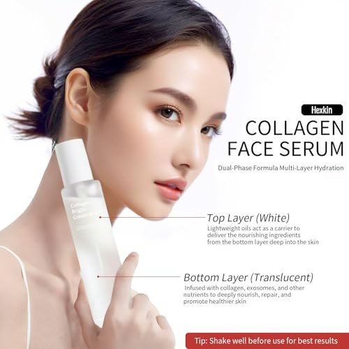 Hexkin Spray Facial Serum Light-Weight Face Moisturizer Glow Serum For Radiant Skin All In One Mist Korean Skin Care (4.05Fl Oz.)