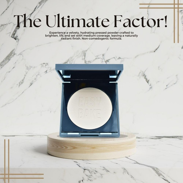 Huda Beauty Easy Bake And Snatch Pressed Talc- Brightening And Setting Powder Banana Bread