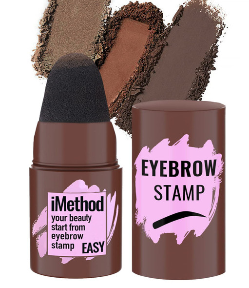 Imethod Eyebrow Stamp For Eyebrow Stencil Kit - Brow Stamp Refill Eyebrow Powder Dark Brown