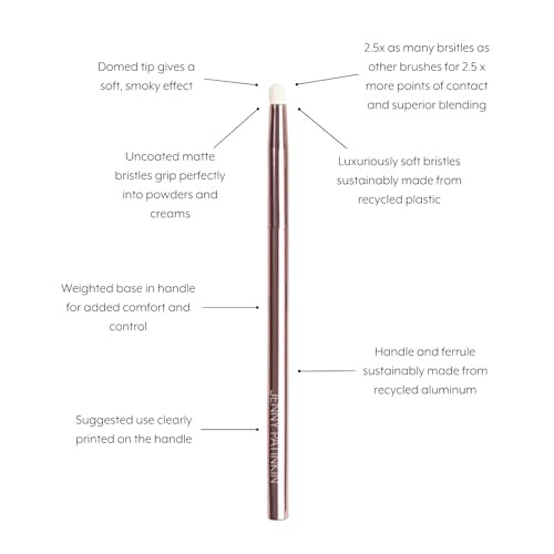 Jenny Patinkin Luxury Sustainable Line/Smudge Brush Ãƒ¢Ã¢Š¬Ã¢‚¬Å“ High-Performance Makeup Brush For Precision Eyeliner Blending & Smudging  Essential Beauty Accessories For Women Eco-Friendly Design