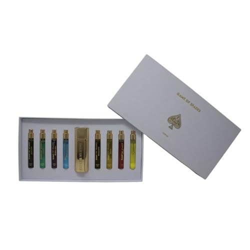 Jo Milano Game Of Spades 9-Piece Mini Parfum Set For Men & Women Ãƒ¢Ã¢Š¬Ã¢‚¬Å“ Includes Boston Moon Blind Bid Full House Diamond Gold Ruby Yellow Sapphire & High Roller (0.33 Oz Each