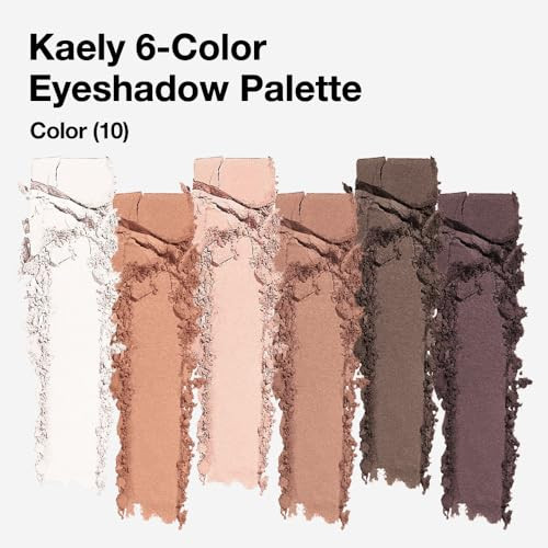 Kaely 6 Colors Mini Pink Eye Shadow Palette Makeup Neutral Matte Shimmer Eyeshadow Palette For Older Women Highly Pigmented Waterproof Paleta De Sombras De Ojos Vegan & Cruelty- 07
