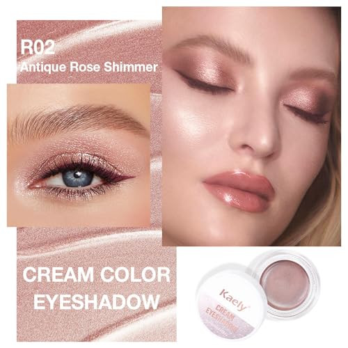 Kaely Single Cream Eyeshadow Pot Sand Shimmer Eye Shadow For Older Women High Pigmented Waterproof Natural Eyeshadow Palette Makeup Brightener Sombras En Crema Para Ojos Blendable 25