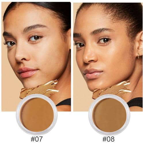 Kaely Cream Pot Concealer Full Coverage Makeup Set Under Eye Brightener Color Correcting Concealer For Dark Circles Waterproof Foundation Palette With Brush Eye Ring Corrector De Ojeras 01