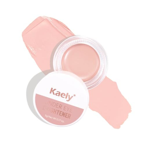Kaely Under Eye Brightener Under Eye Concealer For Older Women Color Correcting Pot Concealer For Dark Circles Brighten Makeup Corrector De Ojeras Vegan & Cruelty- 01 Light Rose Shimmer