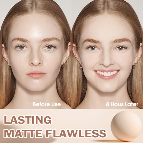 Kaely Pressed Face Powder Compact With Mirror And Puff Makeup Setting Powder For Women Oily Skin Oil Control Matte Powder Foundation Waterproof Polvo Compacto Perfection Mate 02 Natural Beige