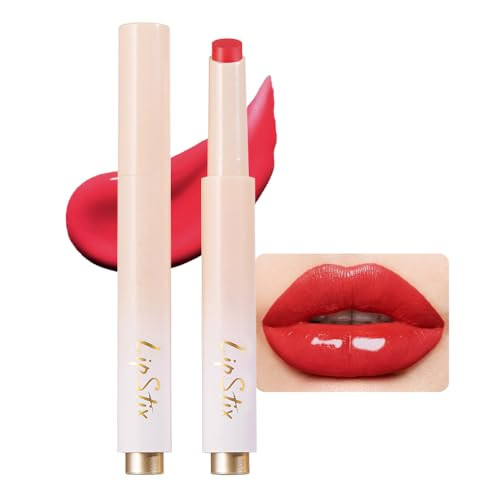 Kaely Pomegranate Red Moisturizing Lipstick Glossy Tinted Lip Balmlong Lasting Non-Stick Lip Gloss Cute Makeuplip Tint Stain Glow Koreanhigh-Gloss For Plumper Looking Lipsvegan05